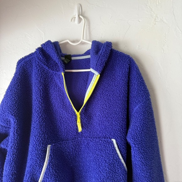 Wild Fable Womens Purple‎ Fleece Sherpa Quarter Zip Hoodie Top XXL Plus - Picture 3 of 10